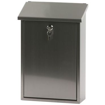 V-Part - Seinäpostilaatikko 40 cm - Matta ruostumaton teräs harmaa - 27L tilavuus