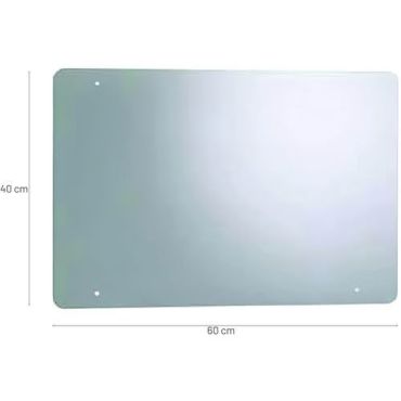 Rossignol Pro - Suorakaidepeili 40x60 cm - Akryylikehys ja -reflektori - Harmaa jalusta