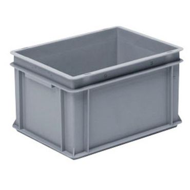 UTZ - Muovilaatikko EU perus 20 L harmaa - 400 x 300 mm - Pinottava kierrätettävä varastointiin