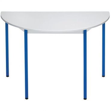 Manutan expert - Pöytä puolipyöreä yleiskäyttö harmaa/sininen