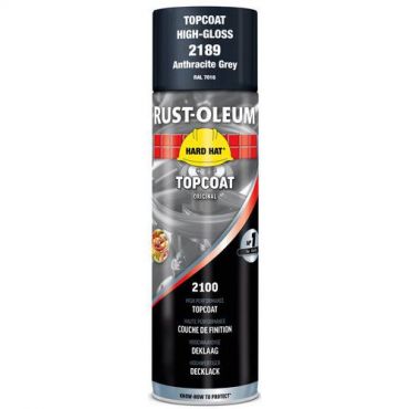 Rust-oleum - Topcoat spray hard hat - 500ml - harmaa