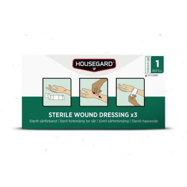 Housegard - Steriili haavasidos small (3-pack) täyttöpakkaus