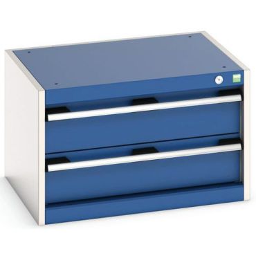 Bott - Työkaappi laatikoilla cubio sl-654-2.1 vaaleanharmaa/sininen