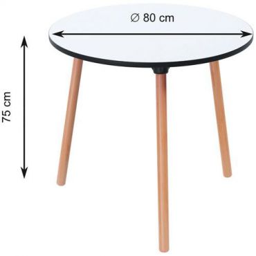 Meet by paperflow - Pyöreä easydesk-kokouspöytä ø 115 cm pyökinvärinen yläosa