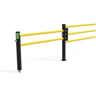 D-Flexx - Delta Oscar liukuportti 1500 mm - Joustava modulaarinen sisä- ja ulkokäyttöön polyeteeni musta/keltainen
