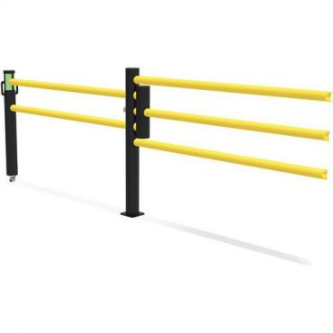 D-Flexx - Delta Oscar liukuportti 1500 mm - Joustava modulaarinen sisä- ja ulkokäyttöön polyeteeni musta/keltainen