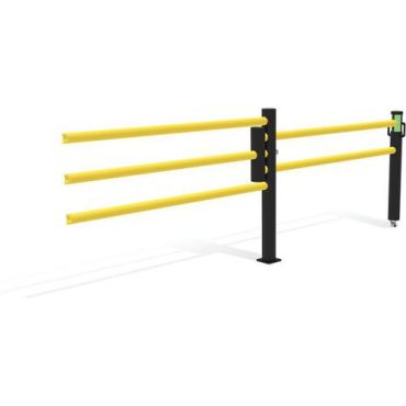 D-Flexx - Delta Oscar liukuportti 1500 mm - Joustava modulaarinen sisä- ja ulkokäyttöön polyeteeni musta/keltainen