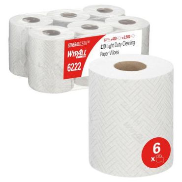 Wypall - Paperipyyhkeet L20 Cleaning - 2 kerrosta 400 arkkia/rulla - Teollisuuskäyttöön