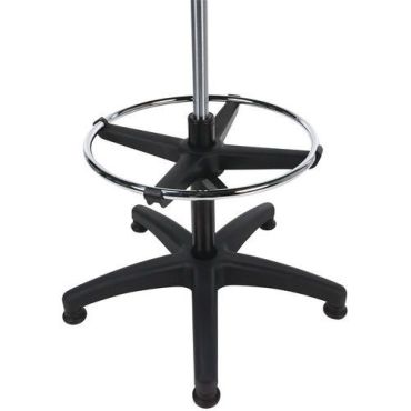 Linea Fabbrica - Tecno työpajatuoli korkea musta - Säädettävä istuin polyuretaani 550-800 mm korkeus