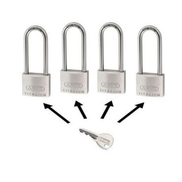 Abus - Titalium-riippulukkosarja 64 64TI/40HB40 - 40 mm - Avainnettu samalla tavalla - Suojausluokka 5