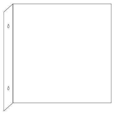 Systemtext - Kulmakiinnike lippukyltille - 210x210 mm - Tukeva ja kestävä