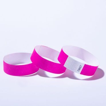Avery - Rannekoru 500 kpl - Vaaleanpunainen Tyvek - Repeytymätön - 1.9 cm leveä