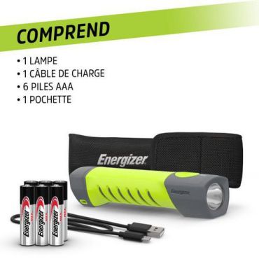 Energizer - Taskulamppu 6AAA PRO SERIES - 1000 lm ladattava IP67 140m kantama vihreä/harmaa