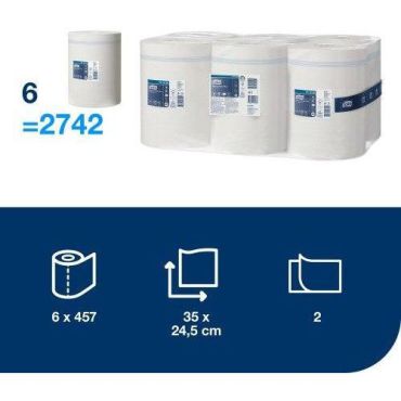 Tork - Paperirulla M2 Maxi - 2 kerrosta 160m - Valkoinen 50% kierrätetty
