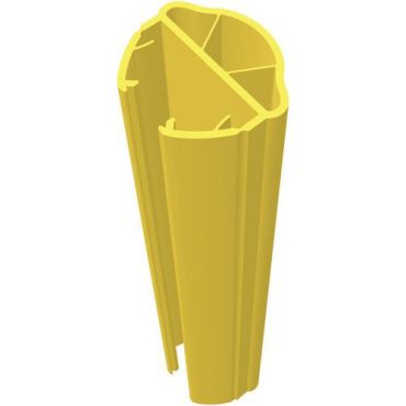 D-Flexx - Hyllynsuoja Alfa 600 mm - Keltainen Polyeteeni - Törmäyssuoja
