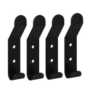 Kumi - Vaatekoukku Musta 4 kpl - Teräs 15 cm korkea 3 cm leveä 3.5 cm syvä