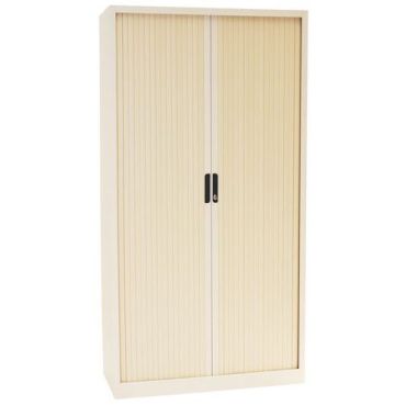 Manutan Expert - Säleovikaappi 195x100 cm Beige - Korkea kaappi 4 hyllyä 45 kg/hylly sylinterilukko 10v takuu