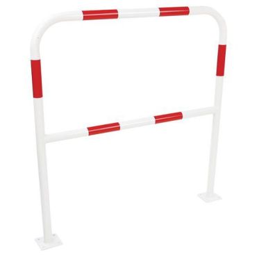Manutan Expert - Konesuojat 38 mm 1 m valkoinen/punainen - Ulkokäyttöön - Varastointiin - Teräs