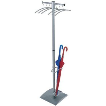 Kerkmann - Pystynaulakko G12 - Harmaa 174 cm 6 koukkua sateenvarjoteline alumiini ekologinen