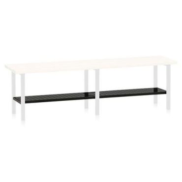 Kumi - Kenkähylly istuinpenkkiin 1380mm teräs musta
