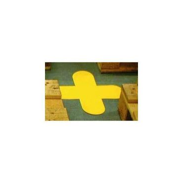 Lattiamerkit + Keltainen 300x300 mm 10 kpl - PVC kestävä ja kierrätettävä