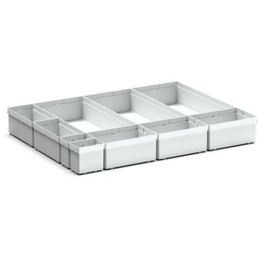 Bott - Säilytyslaatikko Cubio EKK-65100 - 10 lokeroa vaaleanharmaa 650x525x100 mm