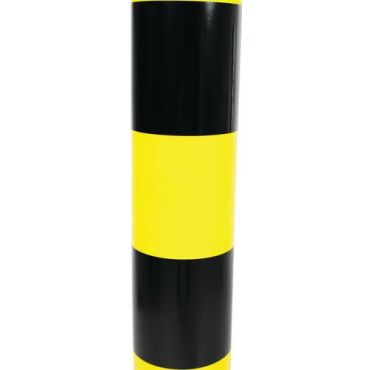 Manutan Expert - Suojatolppa Keltainen/Musta - Ø 80 mm K 750 mm - Kestävä polyuretaani