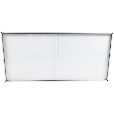 Manutan Expert - Ilmoitustaulukaappi 2 ovea - 1228x967 mm - Magneettinen Liukuovet Alumiinikehys