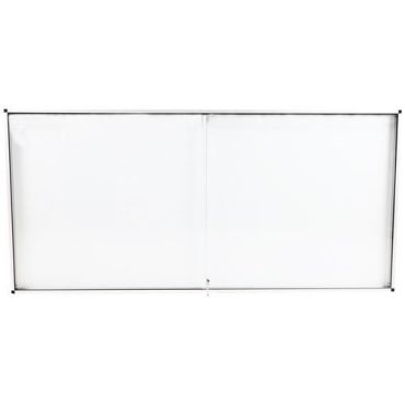 Manutan Expert - Ilmoitustaulukaappi 2 ovea - 1228x967 mm - Magneettinen Liukuovet Alumiinikehys