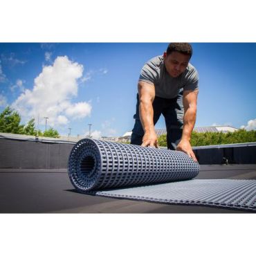 Plastex - Lattiaritilä Crossgrip metri - 91 cm leveä - PVC - Harmaa - Raskas käyttö - Luistamaton