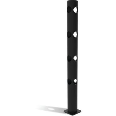 D-Flexx - Delta 4 T-pylväs Ø 110 x 1200 mm - Musta - Polyeteeni - Sisä- ja ulkokäyttöön