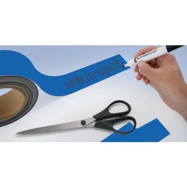Manutan Expert - Pyyhittävä magneettiteippi 20 mm x 10 m sininen - PVC Lean Management