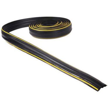 Manutan Expert - Kaapelinsuoja - 3 m - PVC - Musta/Keltainen - 8,05x1,84 cm - 3 kanavaa - 200 kg kuormitus