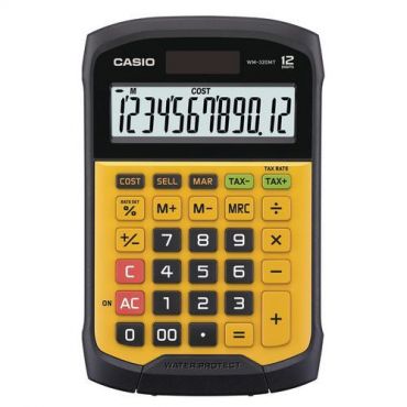 Casio - Laskin veden- ja pölytiivis - wm320mt - casio - keltainen