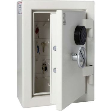 Robur Safe - Avainkaappi RSK 550 KS Koodilukolla - 81 koukkua teräs valkoinen 550x400x200mm