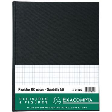 Exacompta - Hakemisto 32x25cm 200 sivua - 5x5 numeroitu - Toimistotarvikkeet
