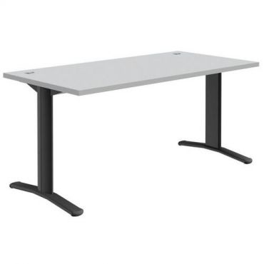 Quadrifoglio - Pöytä suora - vaaleanharmaa/tummanharmaa - pituus 160 cm