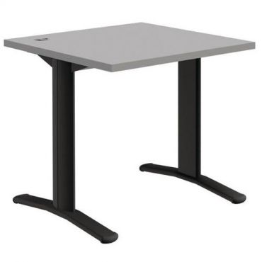 Quadrifoglio - Pöytä suora - vaaleanharmaa/tummanharmaa - pituus 80 cm