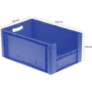 Bito - Muovilaatikko sininen 1/2 aukolla 82 l