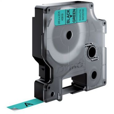 Dymo - D1 etiketti 9mmx7m musta/vihreä