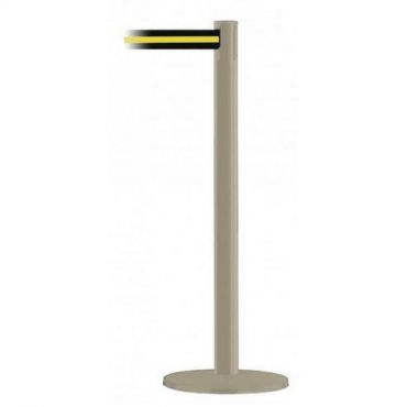 Tensator - Rajausnauha tensabarrier 3,65 m beige pylväs musta/keltainen