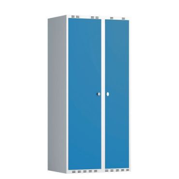 Pukukaappi Modulo - Pari kaappi 1752x700x550 mm - Vaaleanharmaa/sininen - Salpa riippulukolle