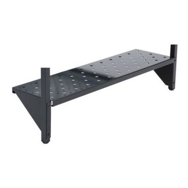 Kenkähylly istuinpenkkiin / korkeat jalat - 600 mm teräs - harmaa/musta - 2 kaappia