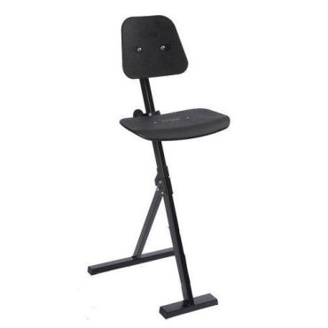 Global Professional Seating - Istuin-/seisomatuoli muotoonpuristettu muovi musta runko - Säädettävä korkeus 500-850 mm max 110 kg
