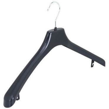Bunzl - Muoviripustin Paitaripustin 10 kpl - Leveys 45 cm Musta - Kestävä ja käytännöllinen