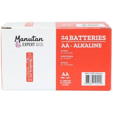 Manutan Expert - AA/LR06 alkaliparisto - 24 kpl - 1.5 V jännite