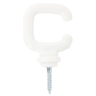 Novap - Seinäkoukku ruuvilla - Valkoinen 50 mm - Pysäköintiin kierrätettävä
