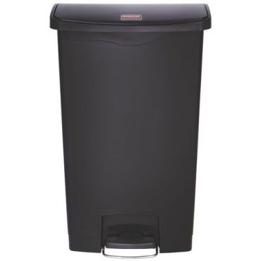 Rubbermaid - Roskakori Slim Jim Step On - 68 L - Musta - Polkimella avattava - Muovi