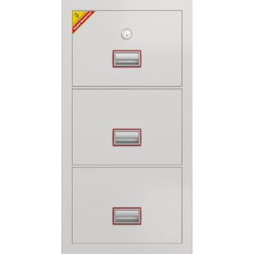 Robur Safe - Paloluokiteltu arkistokaappi 3-60 - Avainlukko - Valkoinen - 106.4 cm