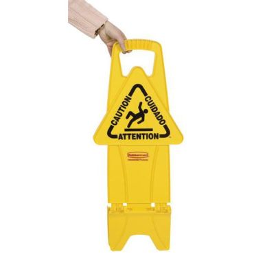 Rubbermaid - Varoitusmerkki - Keltainen - 66 cm korkea - Turvallisuusopaste